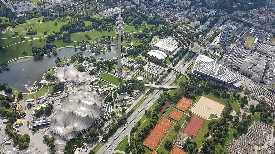 Olympiapark München von Oben